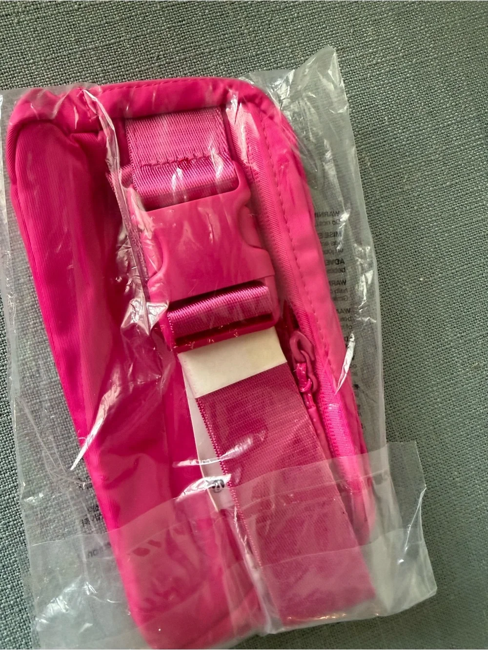 BNWT Lululemon Pink Women's Crossbody Bag with White Accent